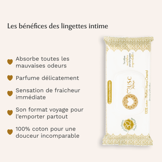 Lingettes Intimes - Paquet de 30 - Monoi Oriental - La Rayonnante