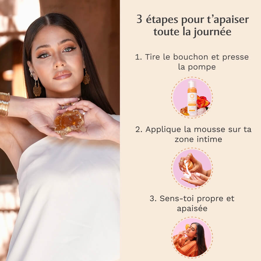 Mousse Nettoyante Intime - Amber Flower - La Précieuse (150ml) Image
