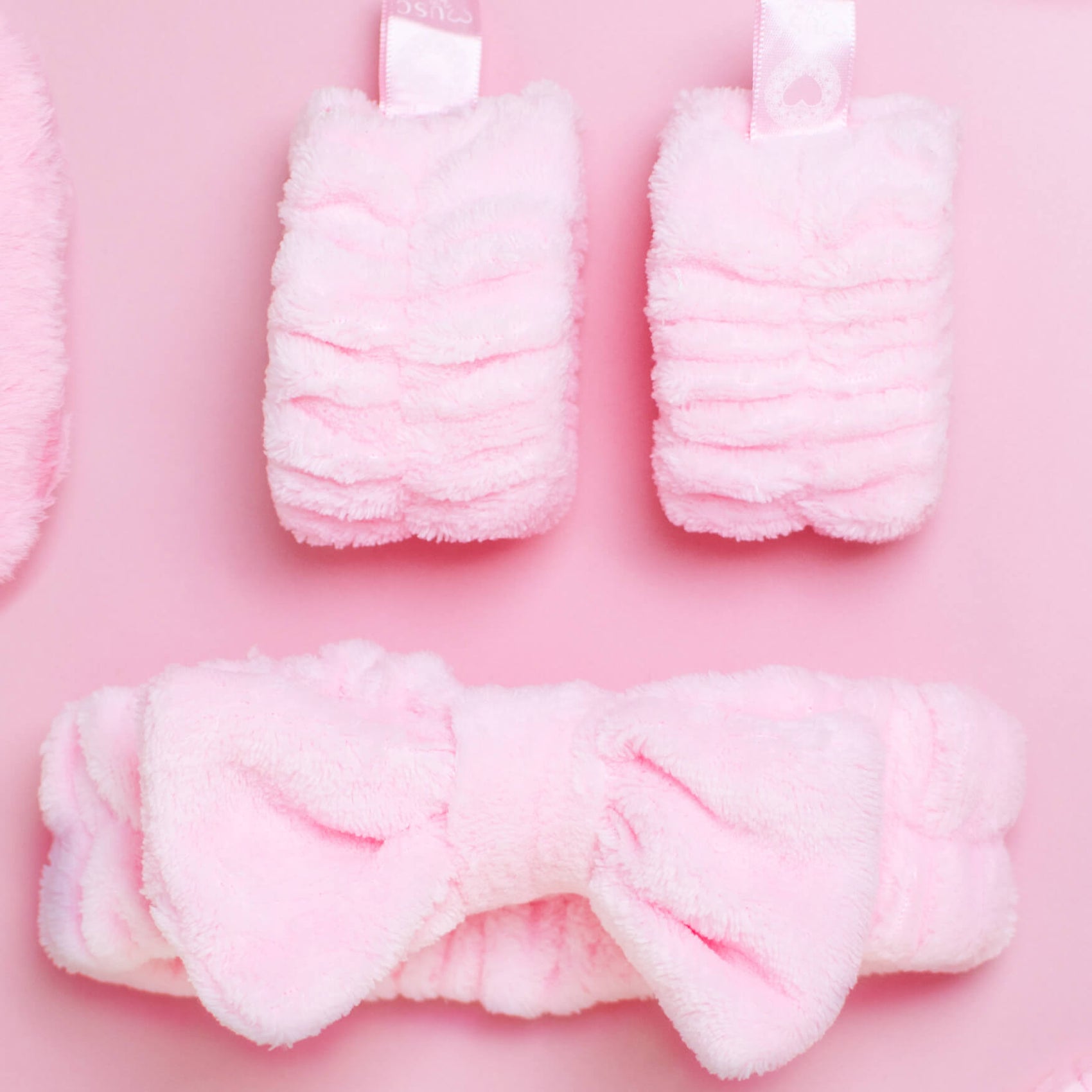 Set haarband & roze washandjes Image
