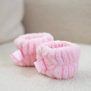 Set bandeau & gants de lavage rose