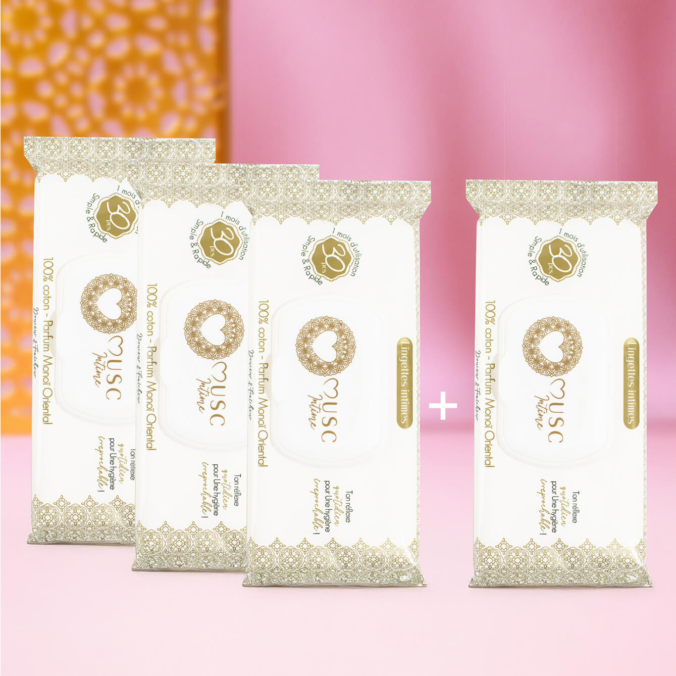 3 Paquets de Lingettes + 1 offert Monoï Image