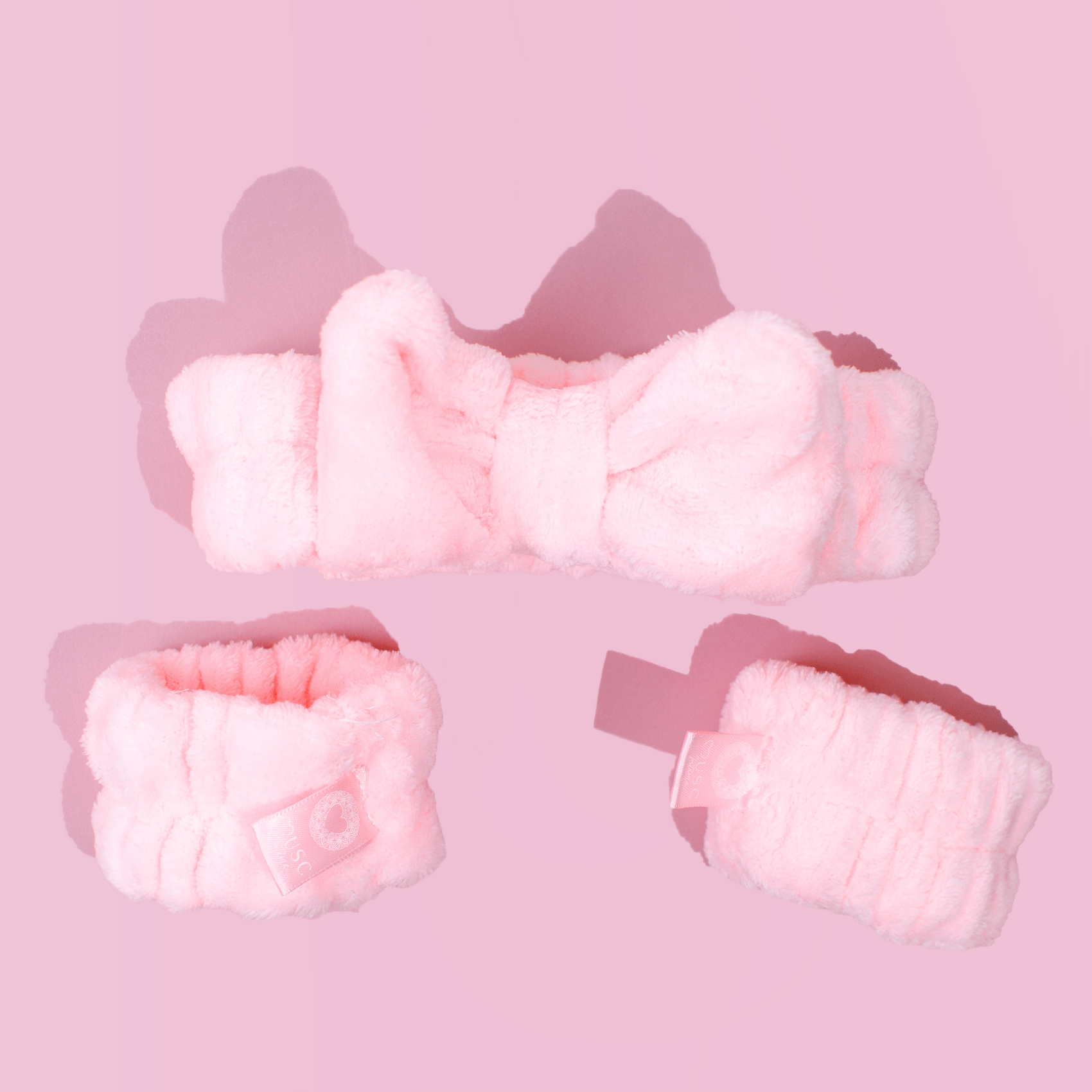 Set haarband & roze washandjes Image